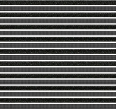 Top Clean Objekt Aluminum Entrance Matting - 22mm with Ribbed Carpet
