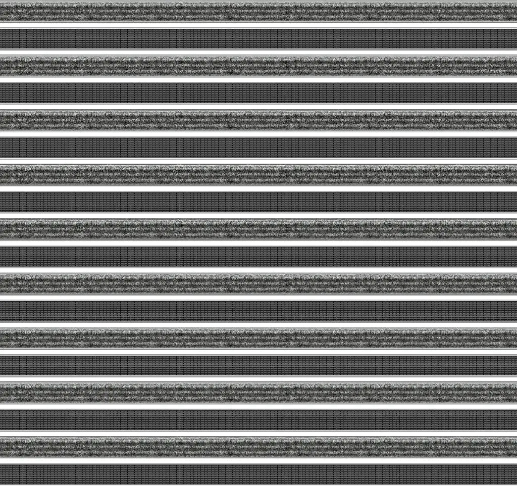 Top Clean Objekt Aluminum Entrance Matting - 22mm with Ribbed Carpet