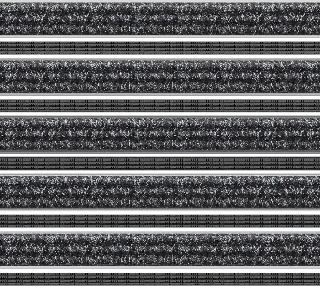 Top Clean Trend Aluminum Entrance Matting - 27mm with Ribbed Carpet