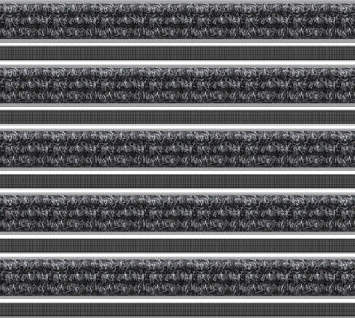 Top Clean Trend Aluminum Entrance Matting - 27mm with Ribbed Carpet