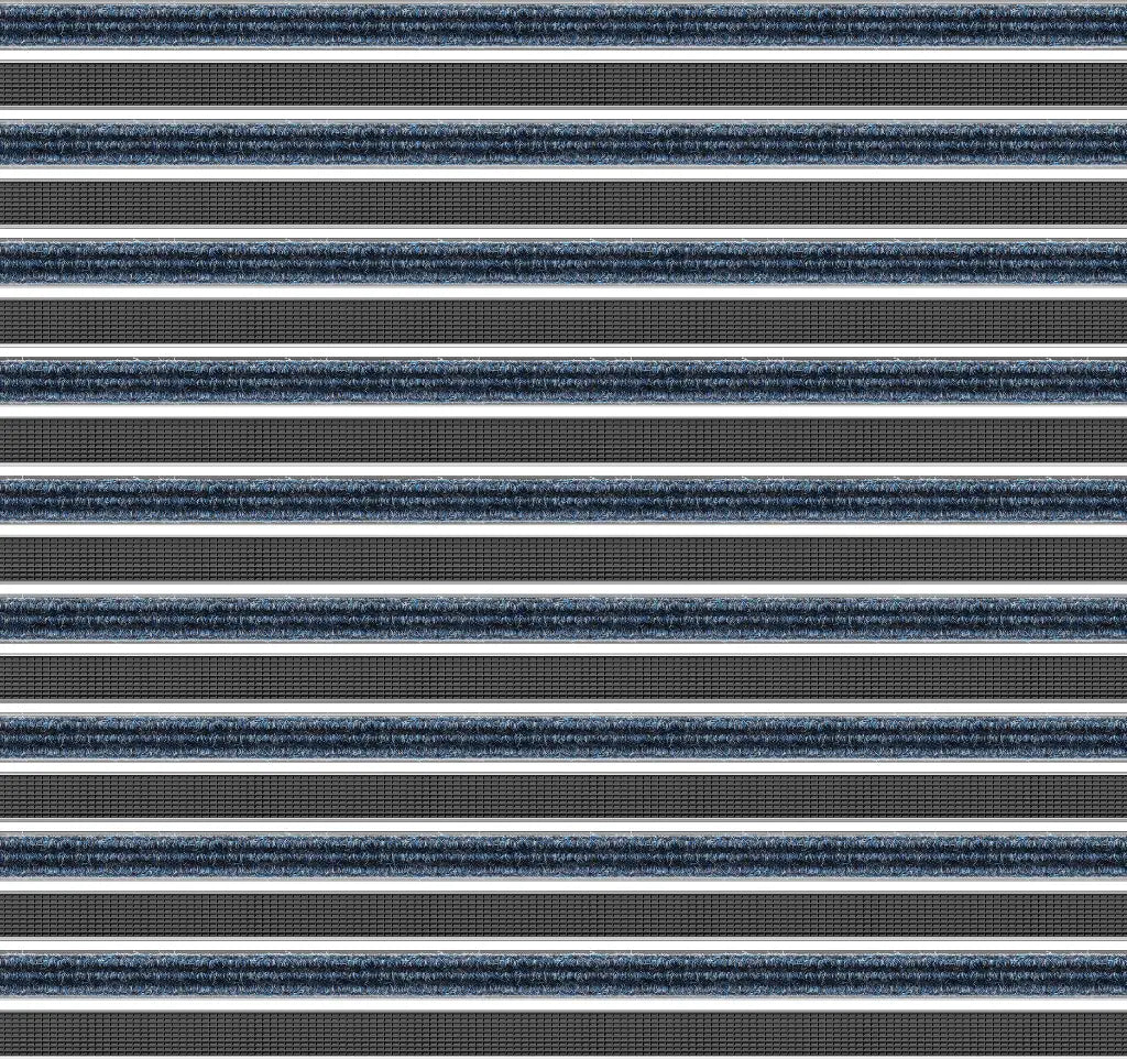 Top Clean Trend Aluminum Entrance Matting - 27mm with Ribbed Carpet