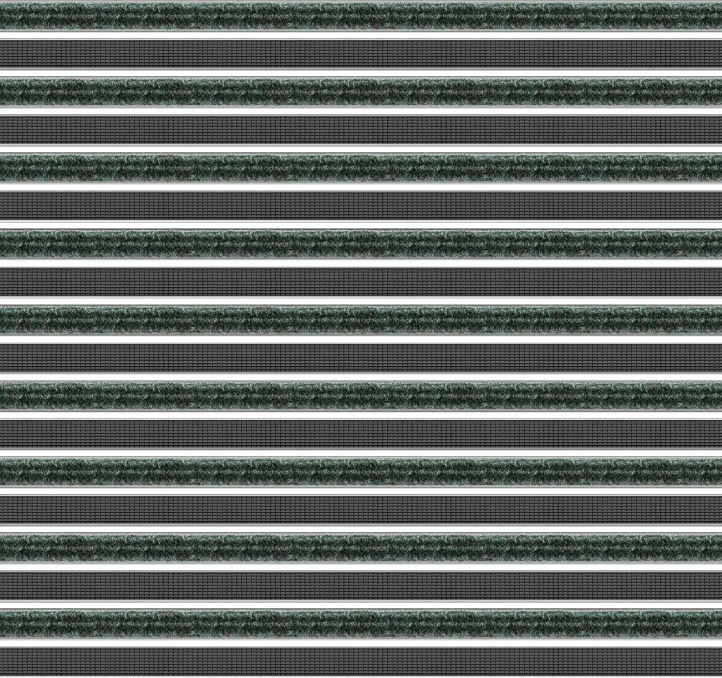 Top Clean Trend Aluminum Entrance Matting - 27mm with Ribbed Carpet