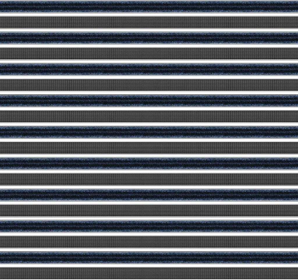 Top Clean Trend Aluminum Entrance Matting - 27mm with Ribbed Carpet