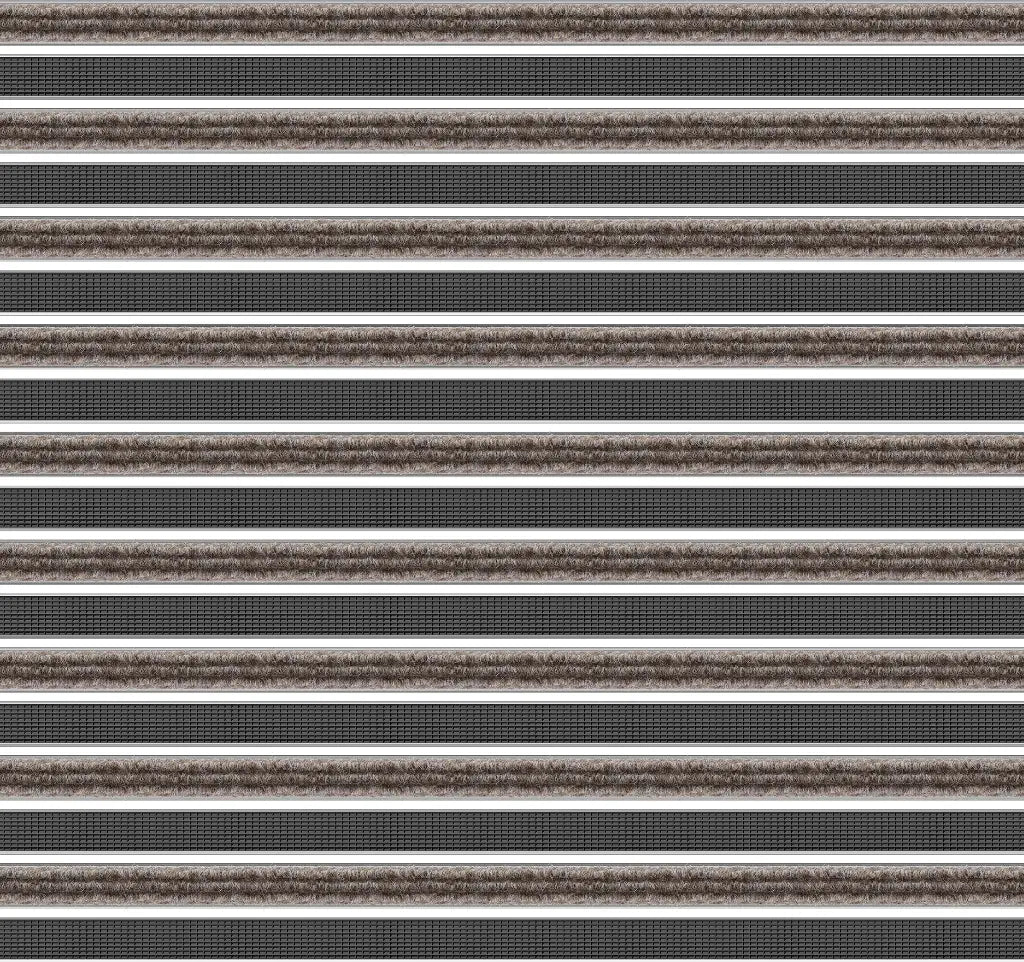 Top Clean Trend Aluminum Entrance Matting - 27mm with Ribbed Carpet