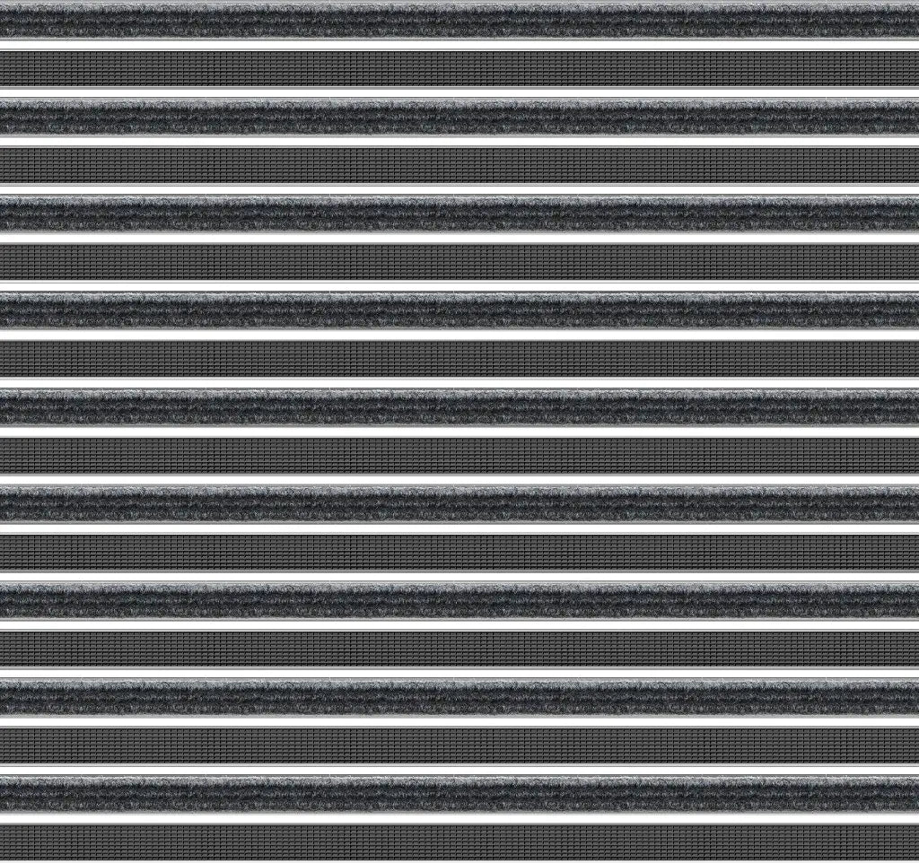 Top Clean Trend Aluminum Entrance Matting - 27mm with Ribbed Carpet
