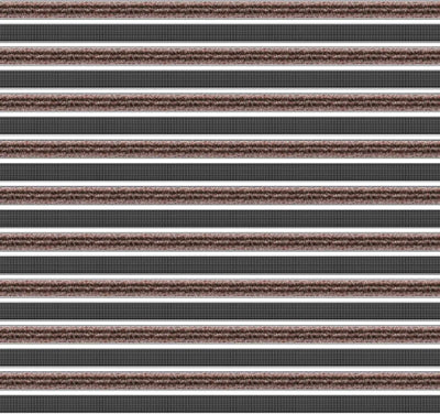 Top Clean Trend Aluminum Entrance Matting - 27mm with Ribbed Carpet