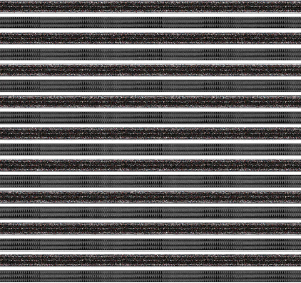 Top Clean Trend Aluminum Entrance Matting - 27mm with Ribbed Carpet
