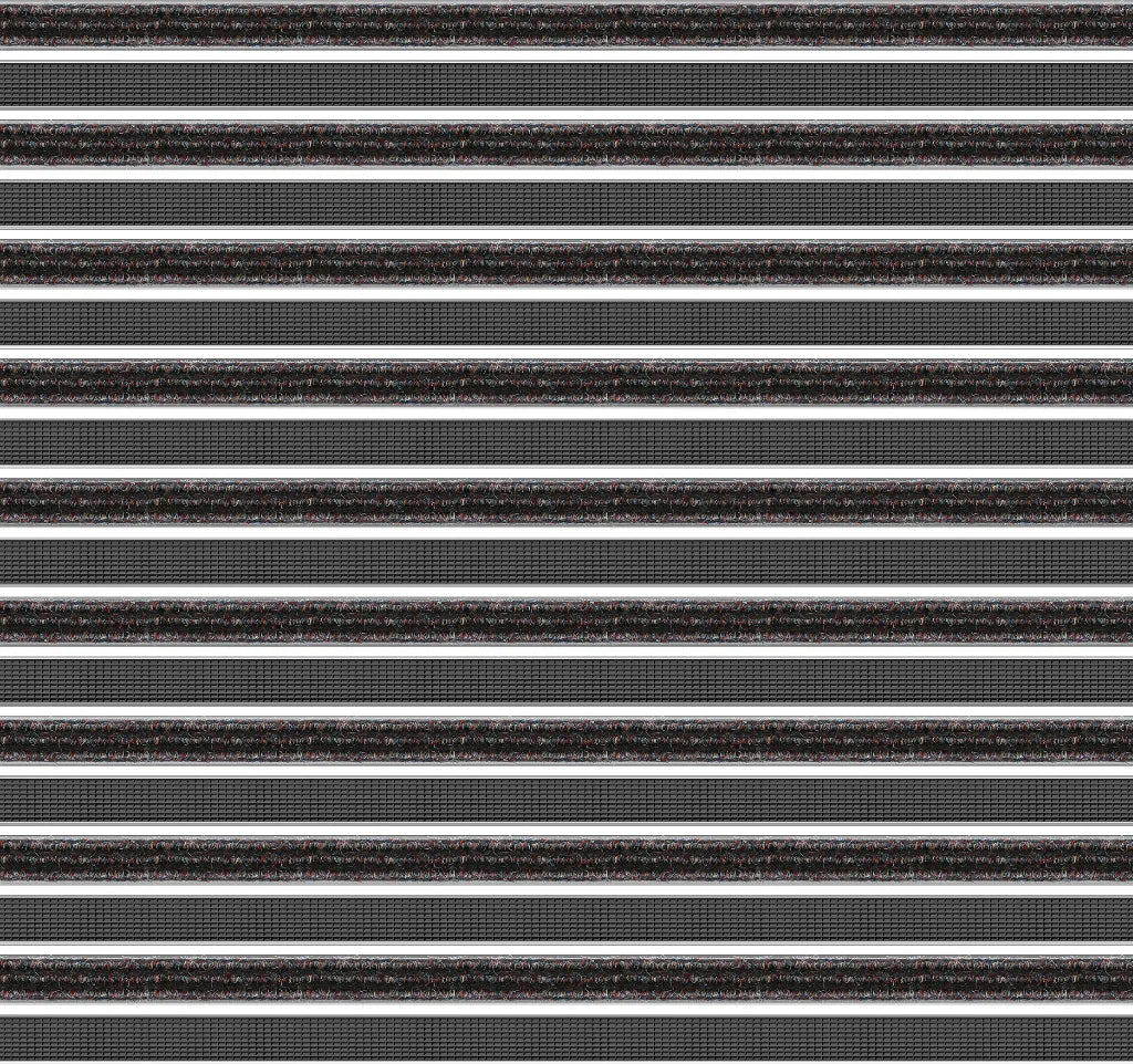 Top Clean Stabil XL Aluminum Entrance Matting - 27mm with Ribbed Carpet & Scraper Bar