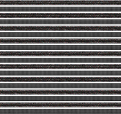 Top Clean Stabil XL Aluminum Entrance Matting - 27mm with Ribbed Carpet & Scraper Bar