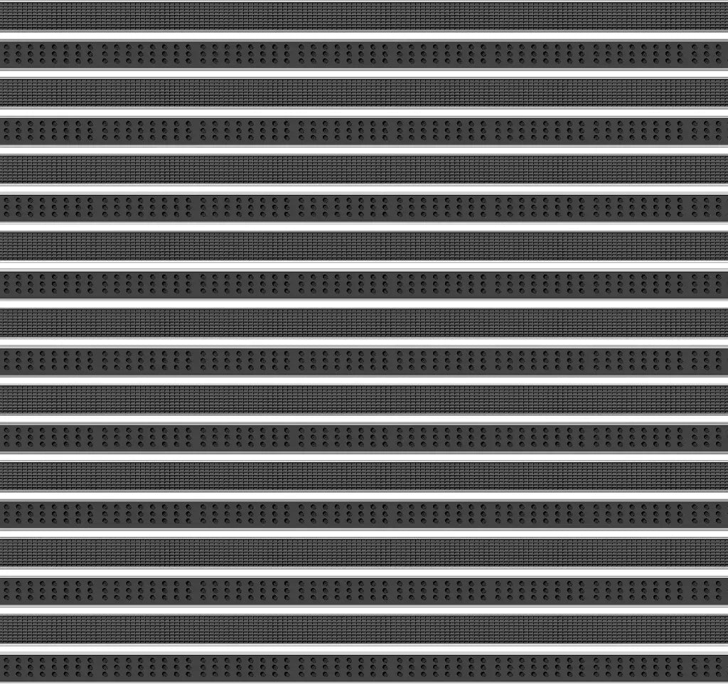 Top Clean Trend Aluminum Entrance Matting - 22mm with Grooved Rubber & Cassette Brush