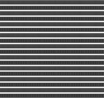 Top Clean Trend Aluminum Entrance Matting - 22mm with Grooved Rubber & Cassette Brush