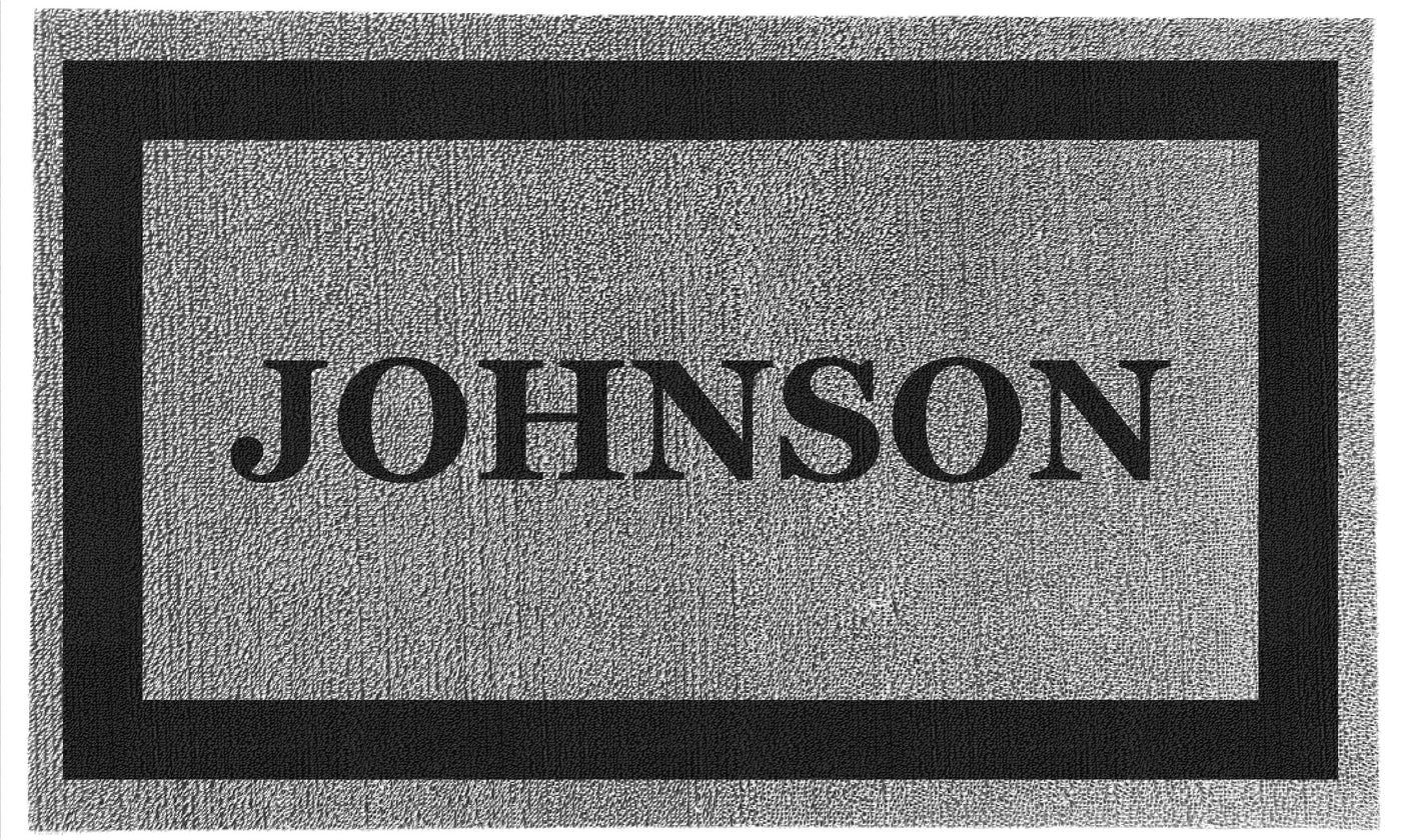 Decor Loop Single Border Personalized Doormats