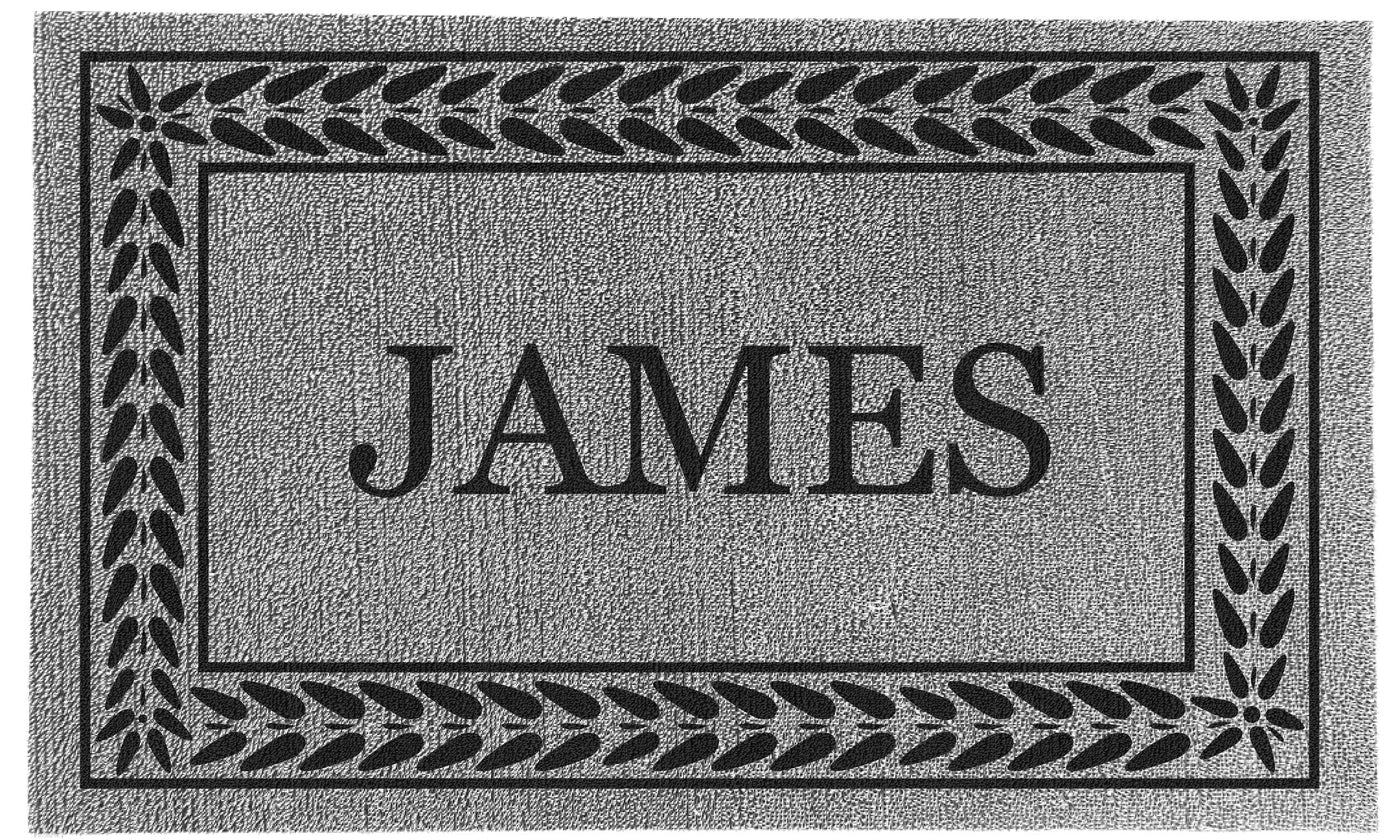 Decor Loop Leafy Vines Border Personalized Doormats