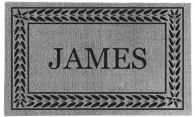 Decor Loop Leafy Vines Border Personalized Doormats