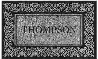 Decor Loop Blooming Hearts Border Personalized Doormats