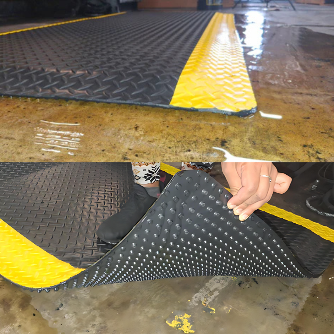 Diamond Plate Knob Backed Anti-Fatigue Mat for Wet Areas