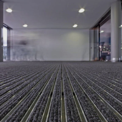 Top Clean Trend Aluminum Entrance Matting - 12mm with Ribbed Carpet