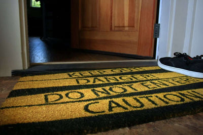 Danger Do Not Enter Coir Mats