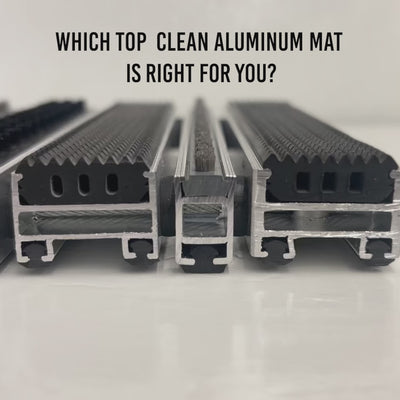 Top Clean Trend Aluminum Entrance Matting - 12mm with Ribbed Carpet