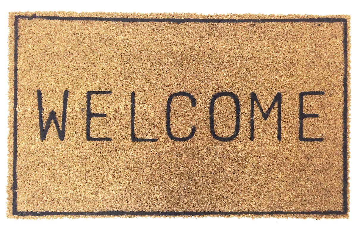 Welcome Doormat with border