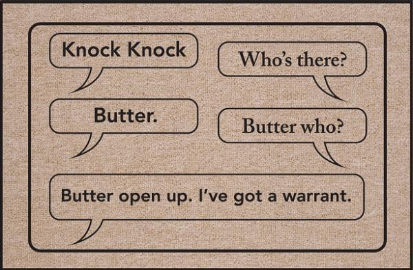 FUNNY DOORMAT - KNOCK KNOCK BUTTER